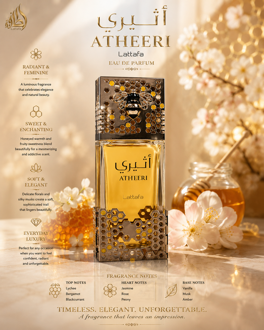 Lattafa – Atheeri (Women) – Eau de Parfum (3.4 oz / 100 ml)