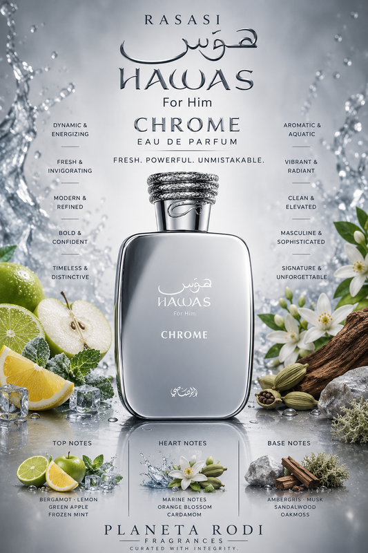 Rasasi Hawas Chrome Collector's Edition — Rasasi Eau de Parfum · 3.4 fl oz / 100 ml