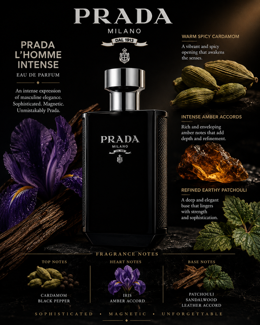 Prada L'Homme Intense — Prada Eau de Parfum · 3.4 oz / 100 ml