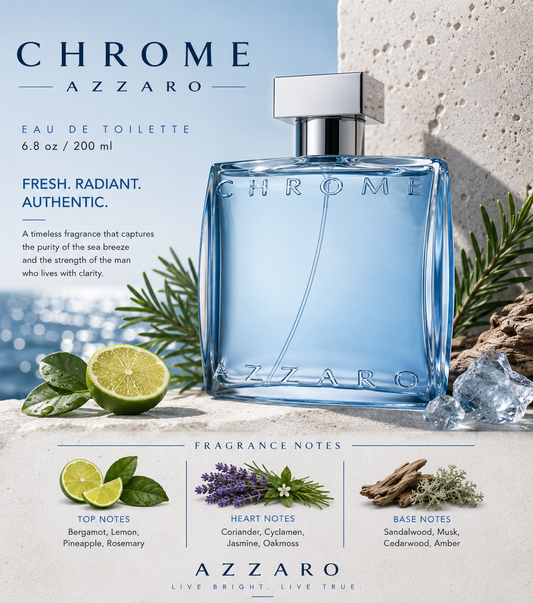 Chrome by Azzaro – Eau de Toilette (6.8 oz / 200 ml)