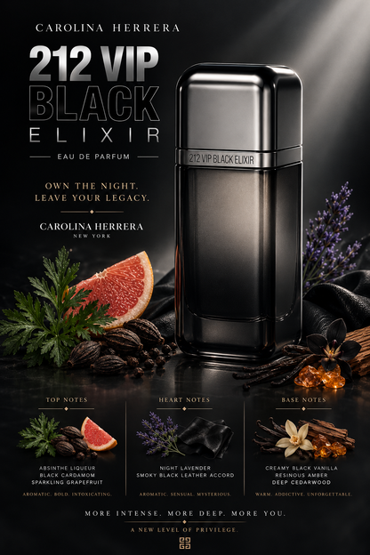 Carolina Herrera 212 VIP Black Elixir — Eau de Parfum