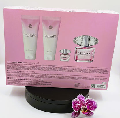 Versace – Bright Crystal Pour Femme 4pcs Gift Set (Women)