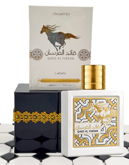 Lattafa – Qaed Al Fursan – Eau de Parfum (3.4 oz / 100 ml) 