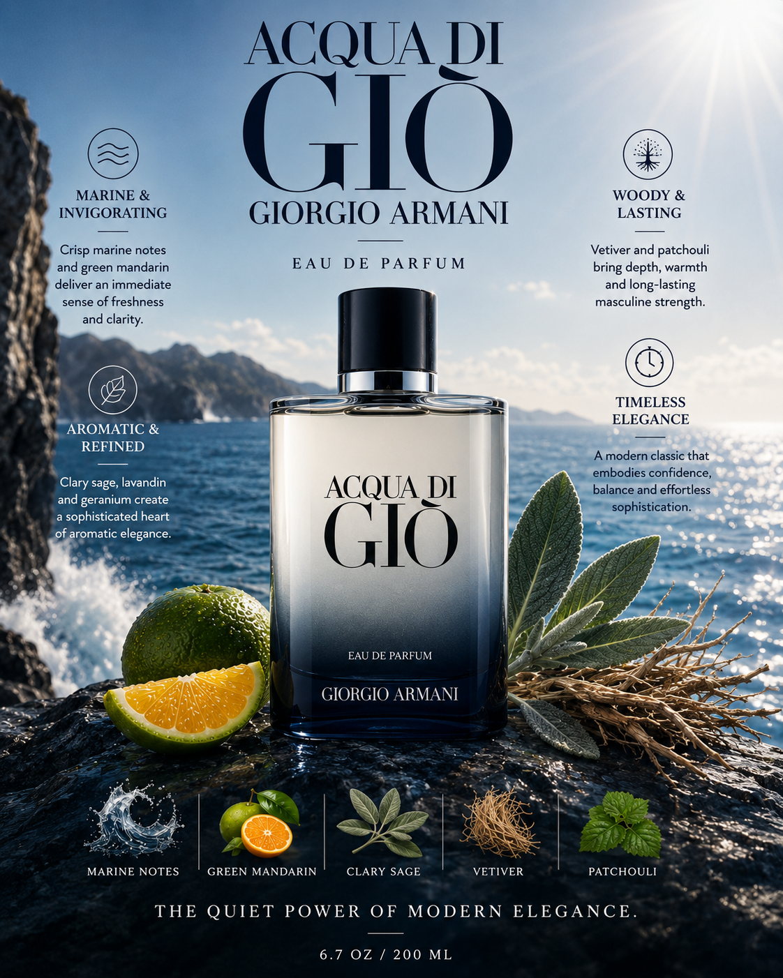 Acqua di Giò Eau de Parfum — Giorgio Armani  Eau de Parfum · 6.7 oz / 200 ml