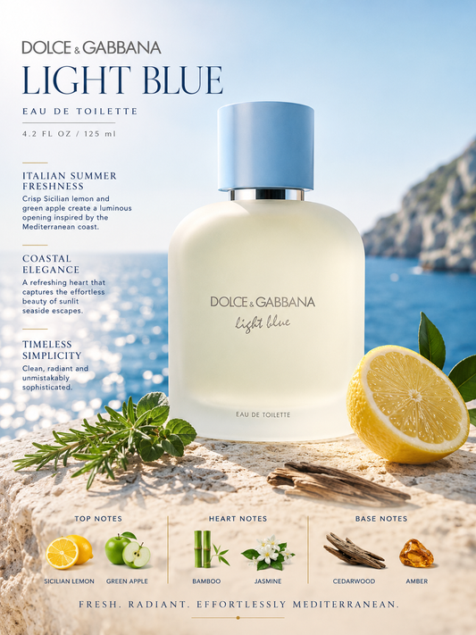 Light Blue by Dolce & Gabbana – Eau de Toilette (4.2 oz / 125 ml)