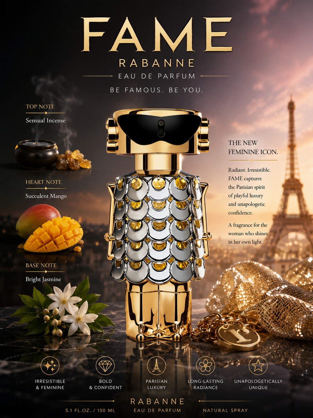 Fame Eau de Parfum — Rabanne  Eau de Parfum · 5.1 oz / 150 ml