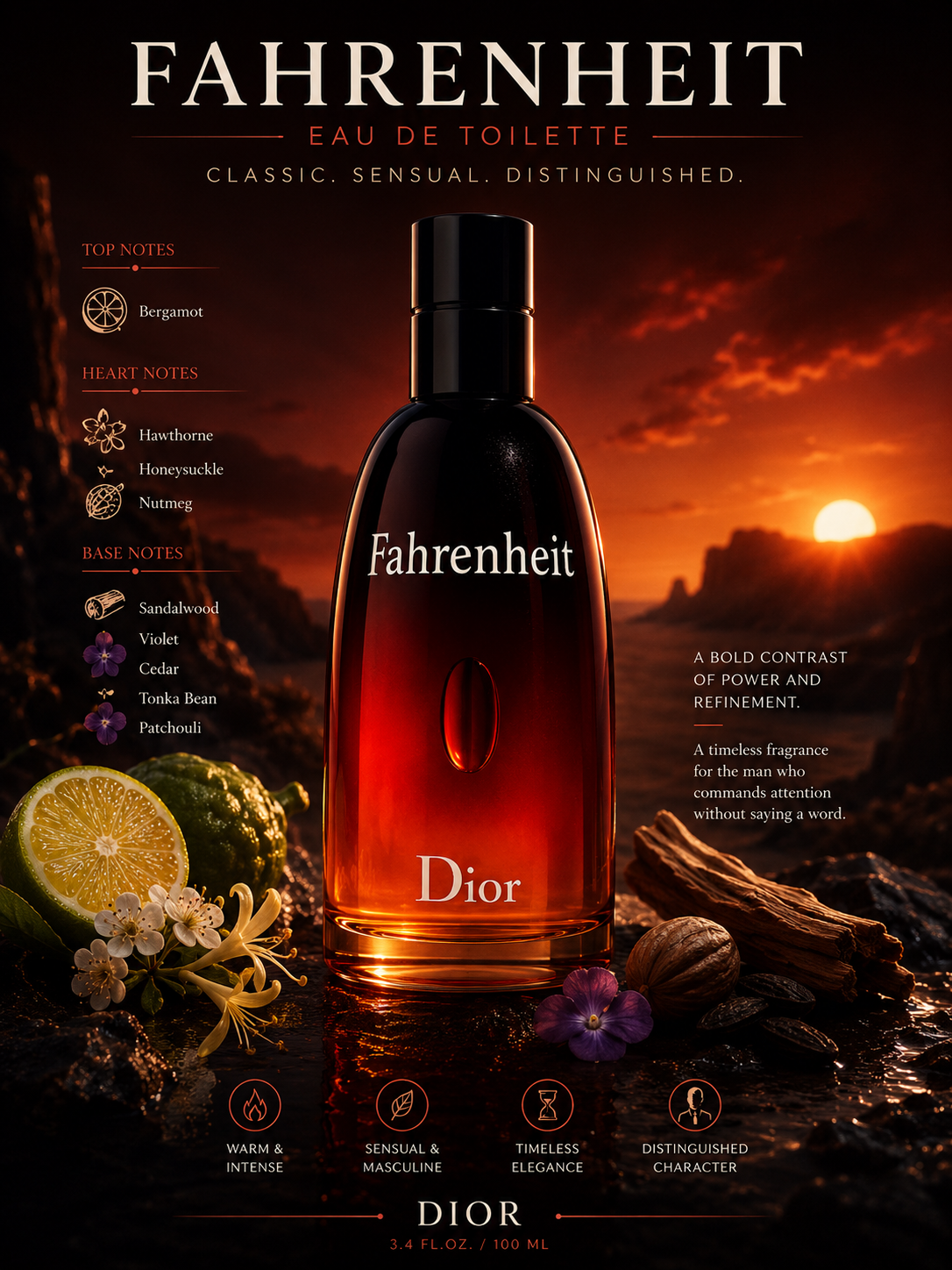 Fahrenheit — Dior  Eau de Toilette · 3.4 oz / 100 ml