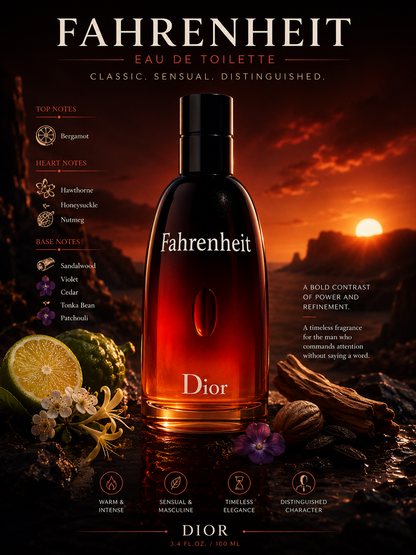 Fahrenheit — Dior  Eau de Toilette · 3.4 oz / 100 ml