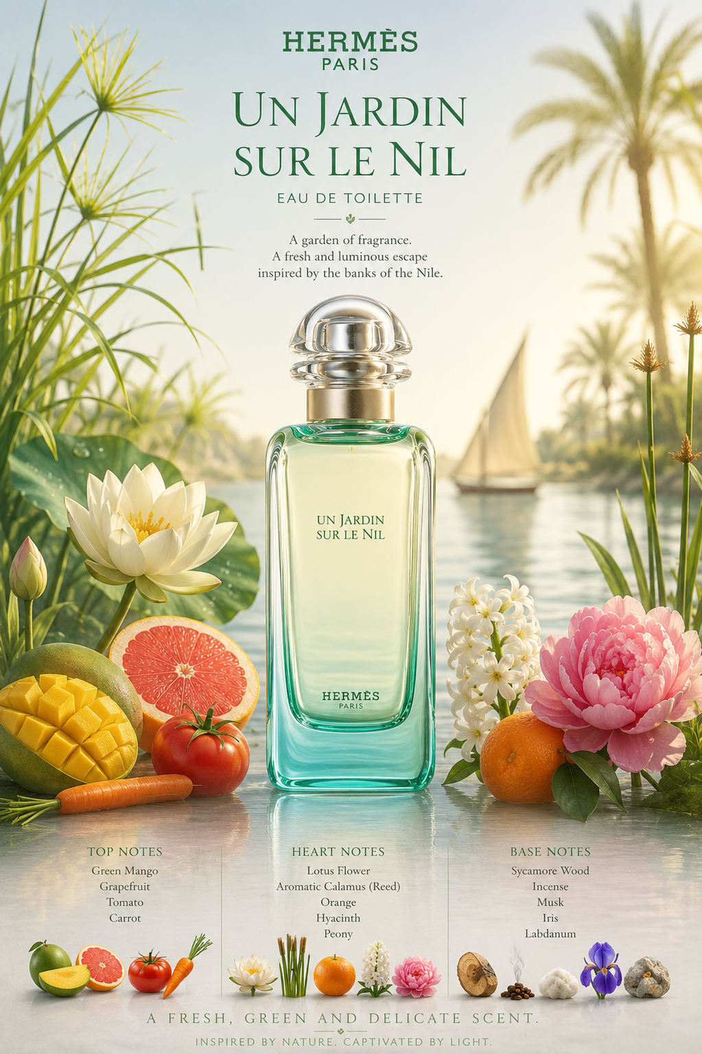 Un Jardin sur le Nil — Hermès  Eau de Toilette · 3.3 oz / 100 ml