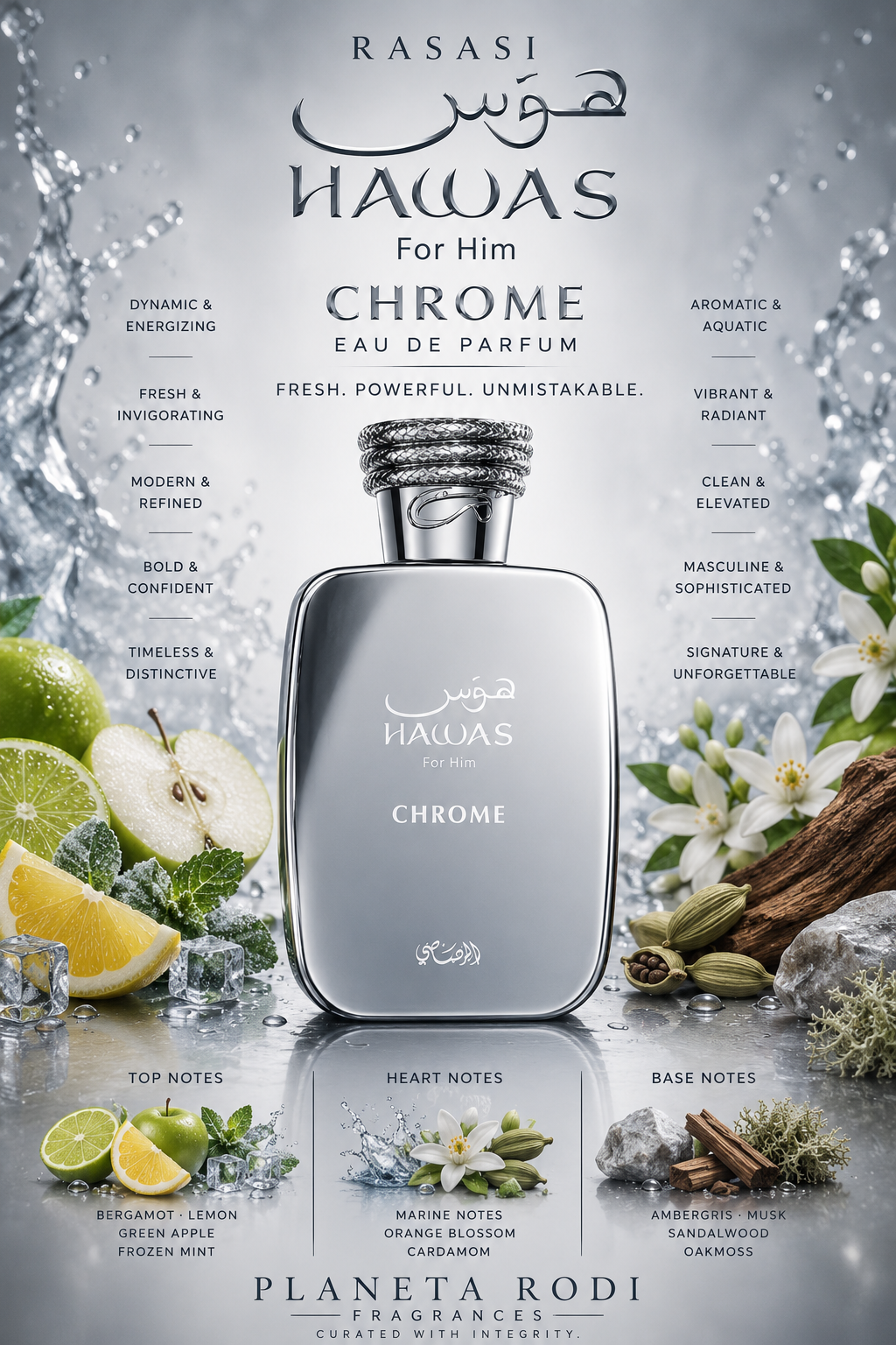 Rasasi Hawas Chrome Collector's Edition — Rasasi  Eau de Parfum · 3.4 fl oz / 100 ml