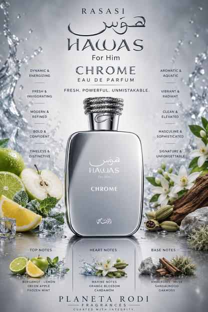 Rasasi Hawas Chrome Collector's Edition — Rasasi  Eau de Parfum · 3.4 fl oz / 100 ml