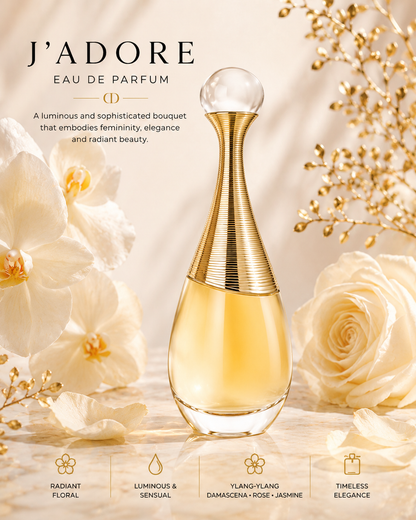 J’adore by Dior – Eau de Parfum (3.4 oz / 100 ml)