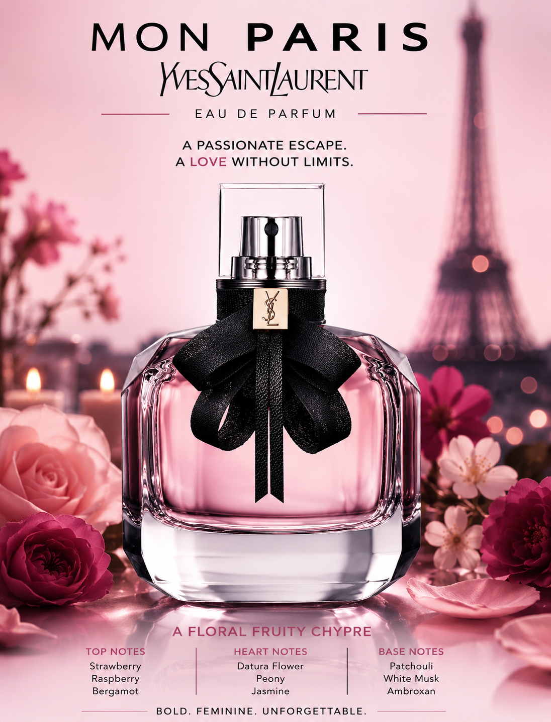 Mon Paris by Yves Saint Laurent – Eau de Parfum (3.0 oz / 90 ml)