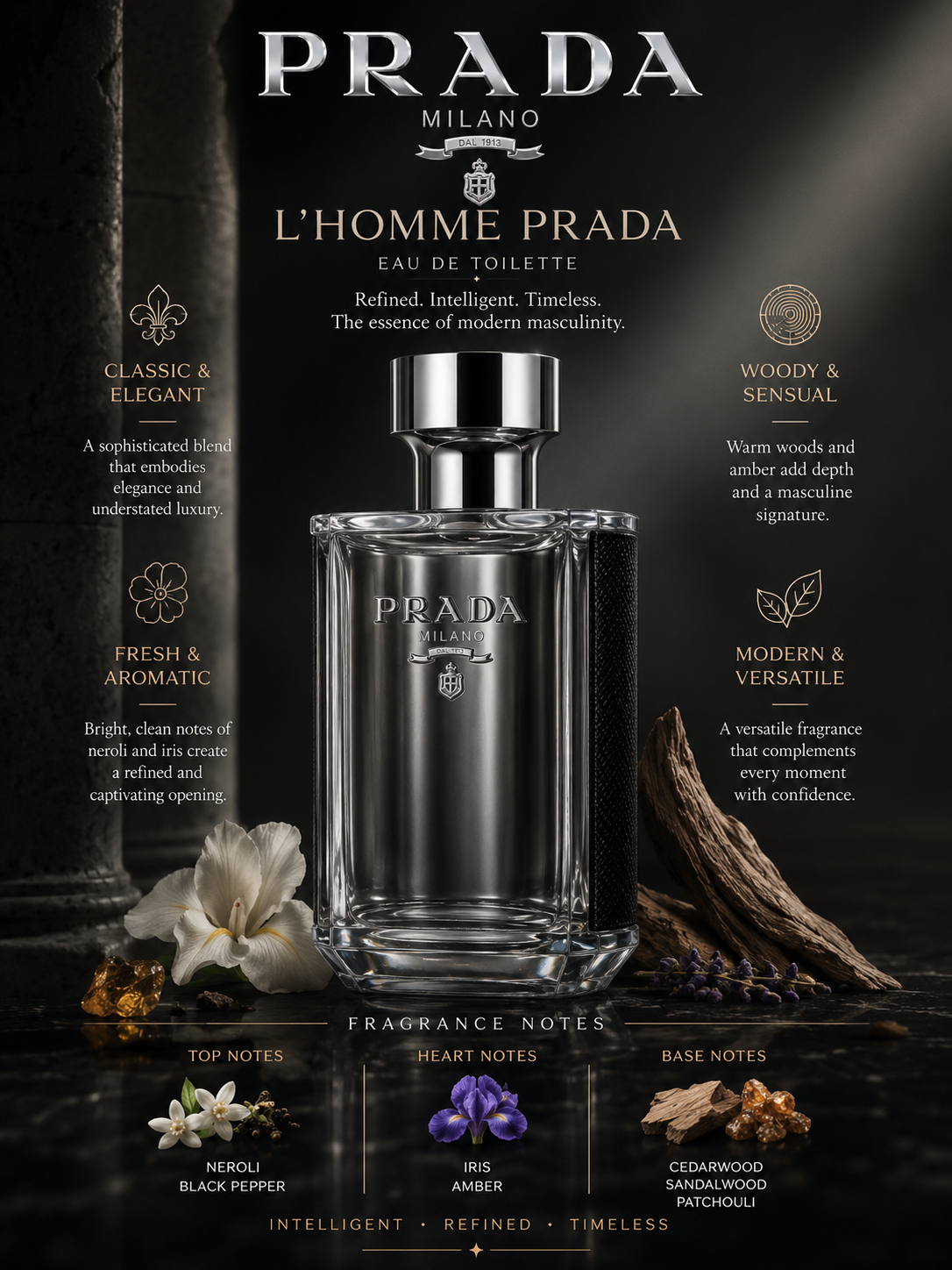 L’Homme Prada — Prada  Eau de Toilette · 3.3 oz / 100 ml