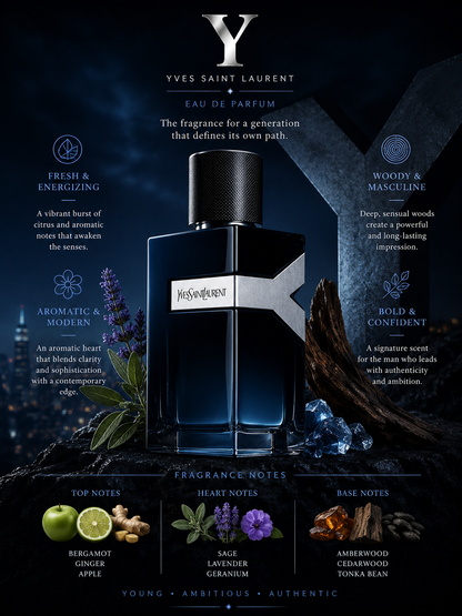 Y by Yves Saint Laurent – Eau de Parfum (3.3 oz / 100 ml)