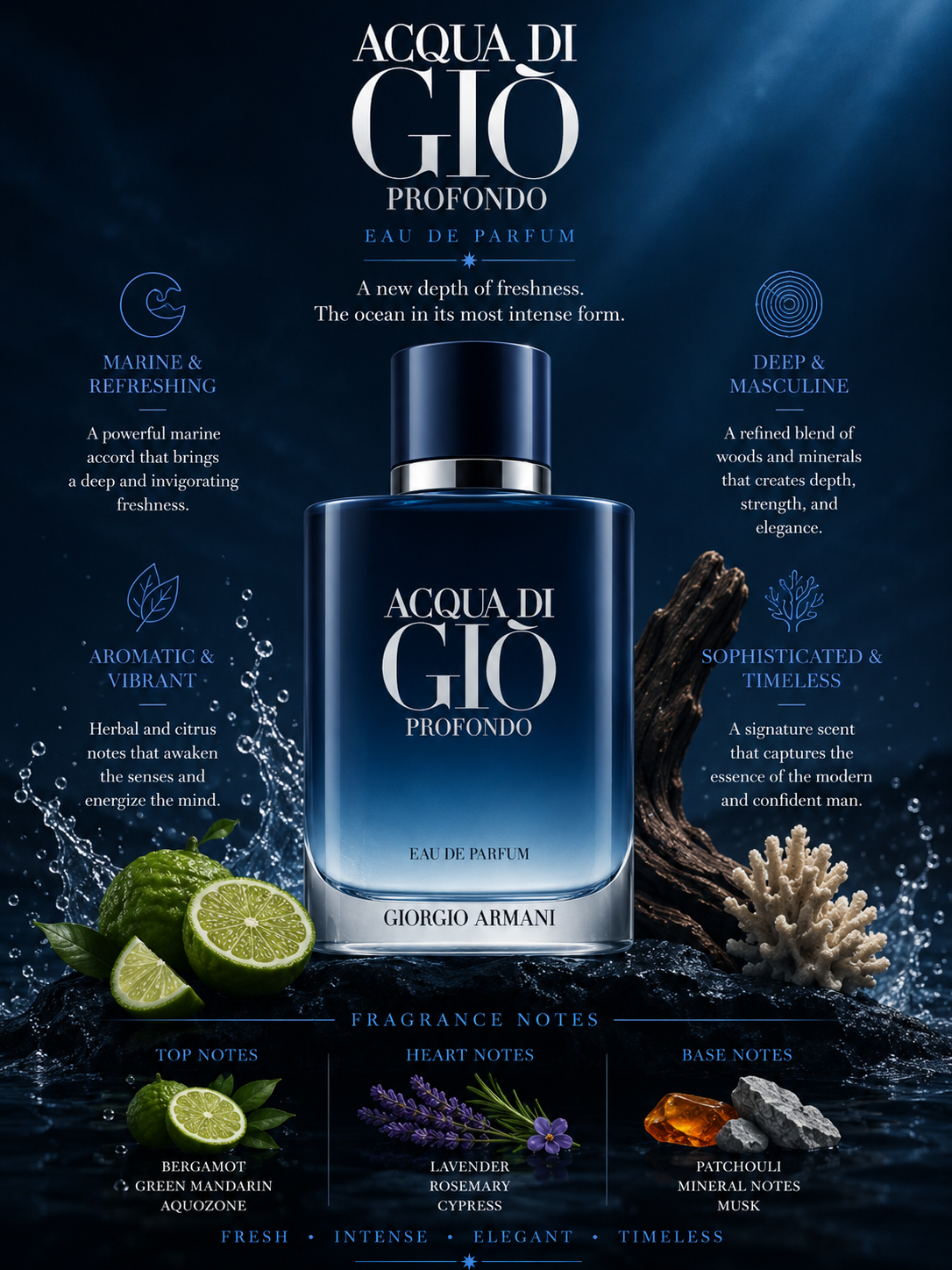 Acqua di Giò Profondo — Giorgio Armani  Eau de Parfum · 4.2 oz / 125 ml