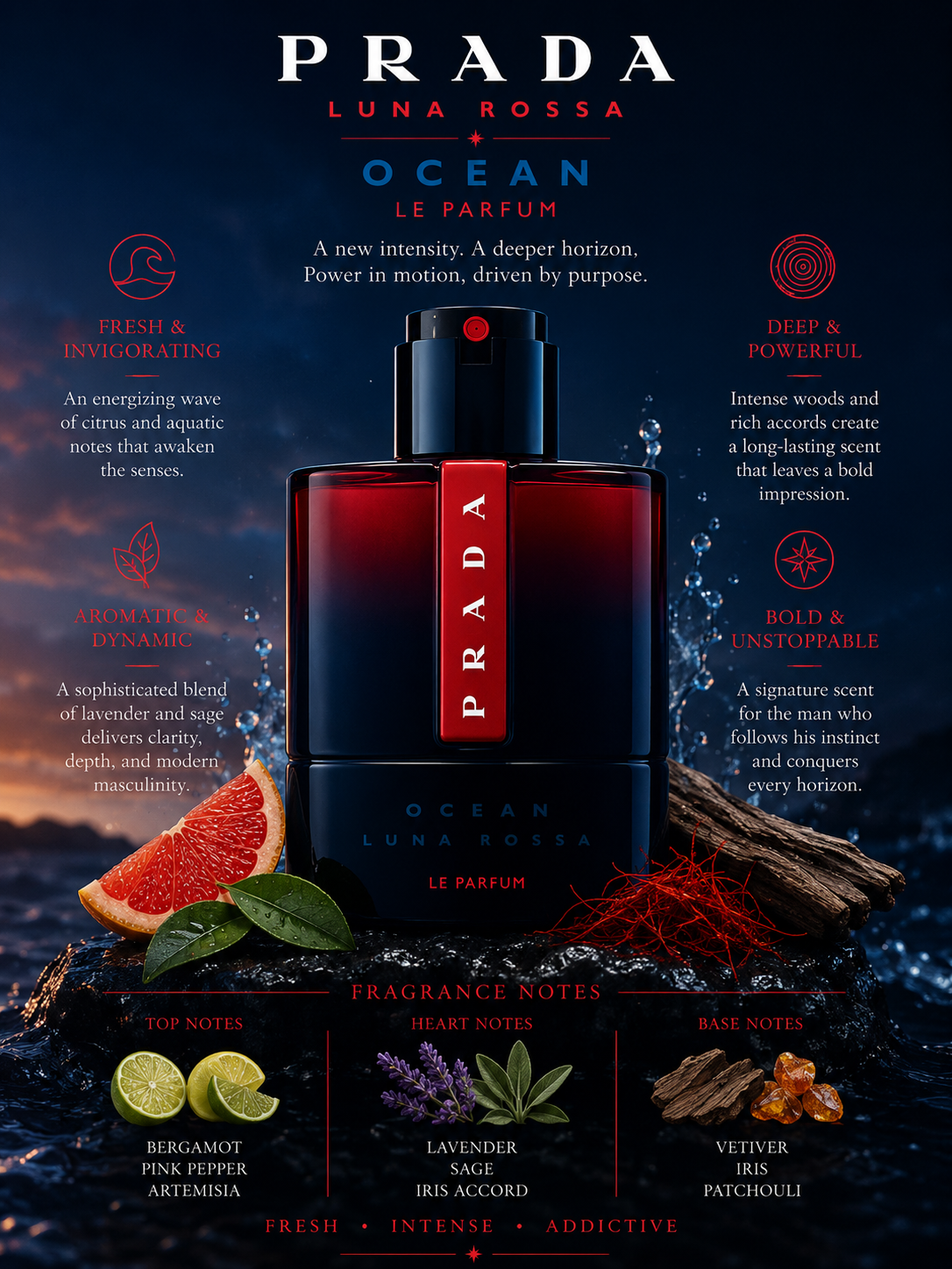 Prada Luna Rossa Ocean Le Parfum — Prada  Le Parfum · 3.3 oz / 100 ml