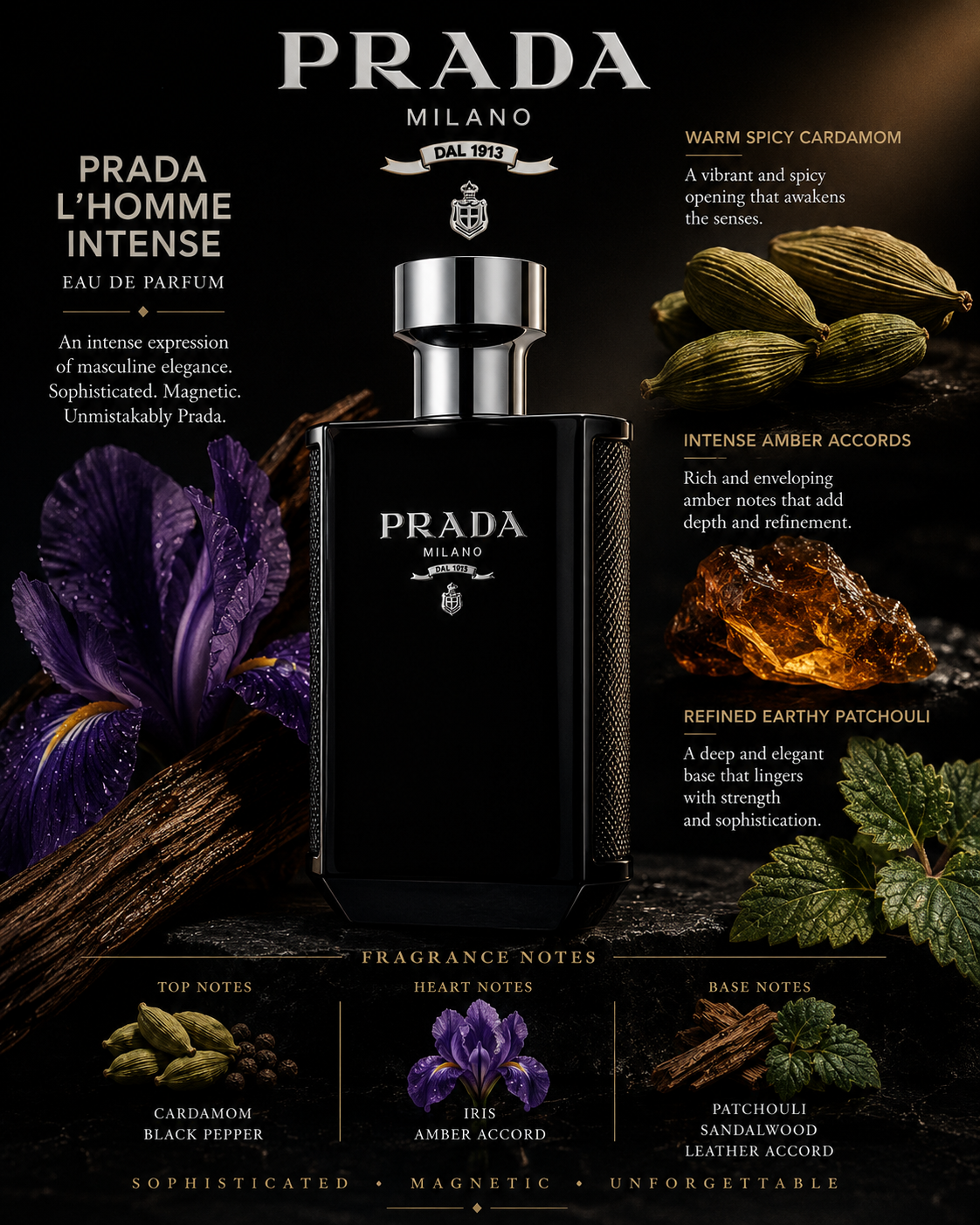 Prada L'Homme Intense — Prada  Eau de Parfum · 3.4 oz / 100 ml