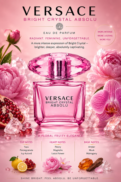 Versace Bright Crystal Absolu — Eau de Parfum (Women)  Eau de Parfum · 3.0 oz / 90 ml