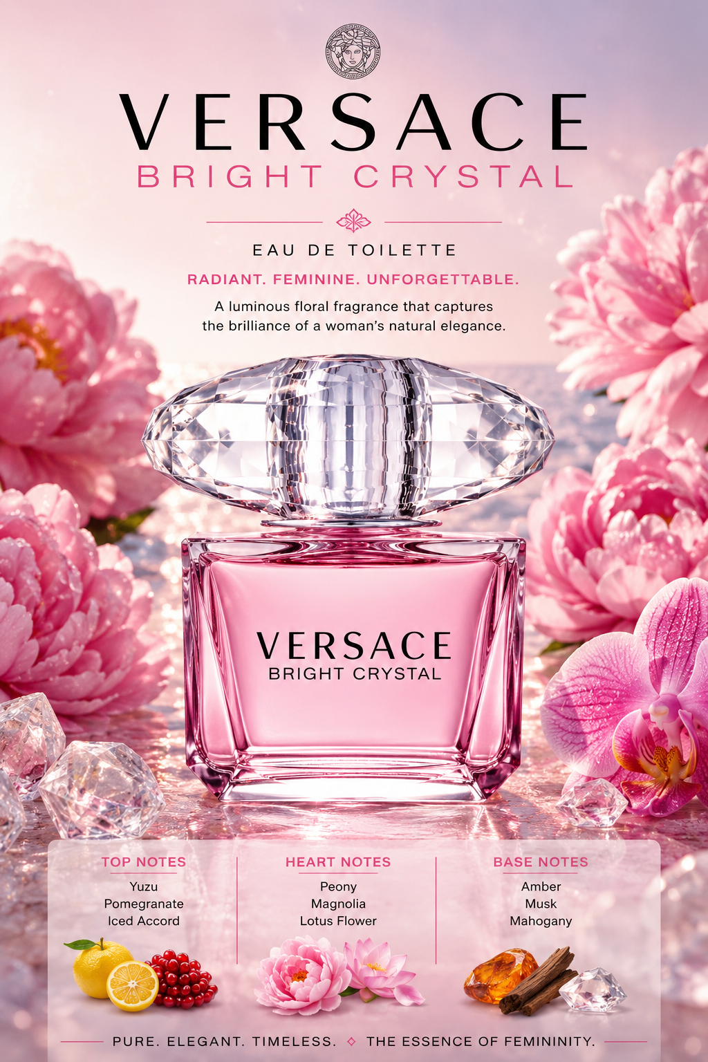 Bright Crystal by Versace – Eau de Toilette (3.0 oz / 90 ml)