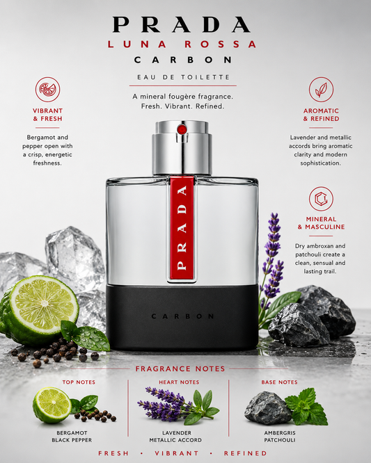 Prada Luna Rossa Carbon – Eau de Toilette (3.4 oz / 100 ml)