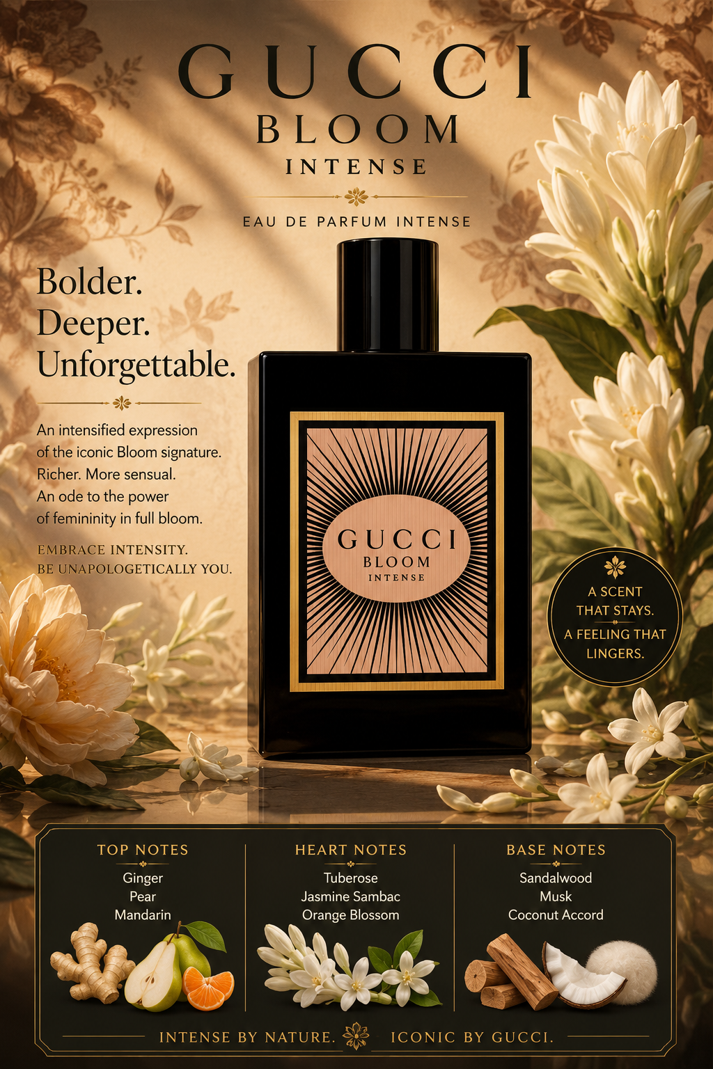Gucci Bloom Intense — Gucci  Eau de Parfum Intense · 3.3 oz / 100 ml