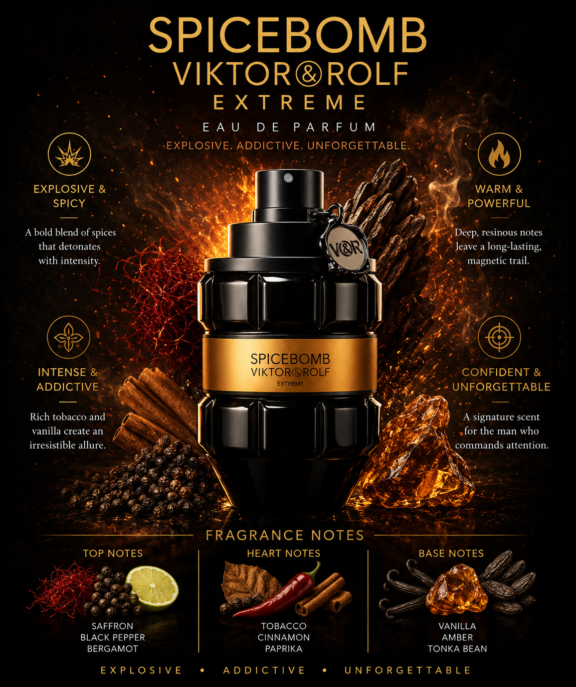 Spicebomb Extreme by Viktor & Rolf – Eau de Parfum (3.04 oz / 90 ml)