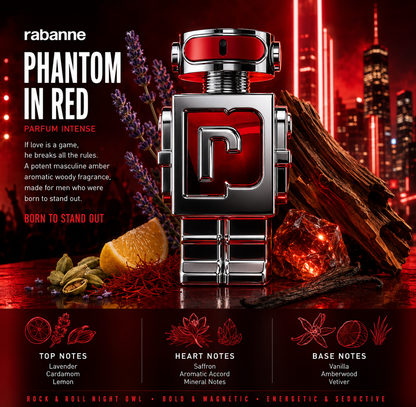 Phantom in Red — Rabanne  Parfum Intense · 3.4 oz / 100 ml