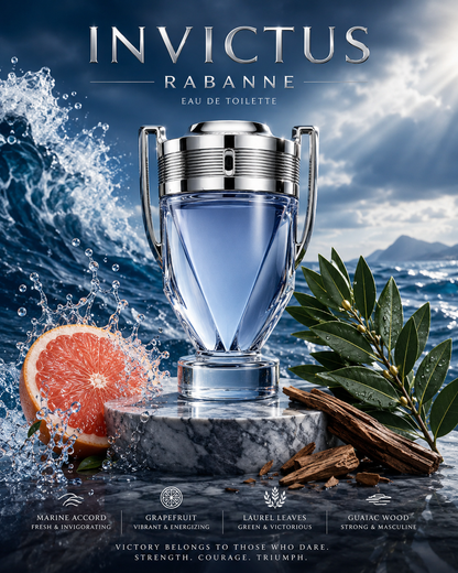 Invictus by Paco Rabanne – Eau de Toilette (3.4 oz / 100 ml)