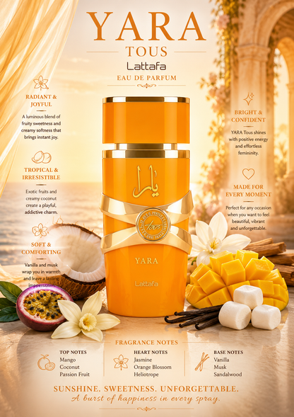 Lattafa – Yara Tous (Women) – 3.4 oz Eau de Parfum