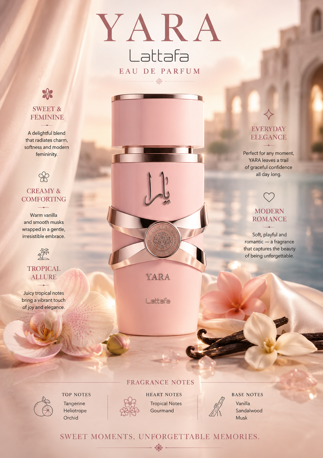 Lattafa – YARA (Women) 3.4 oz Eau de Parfum