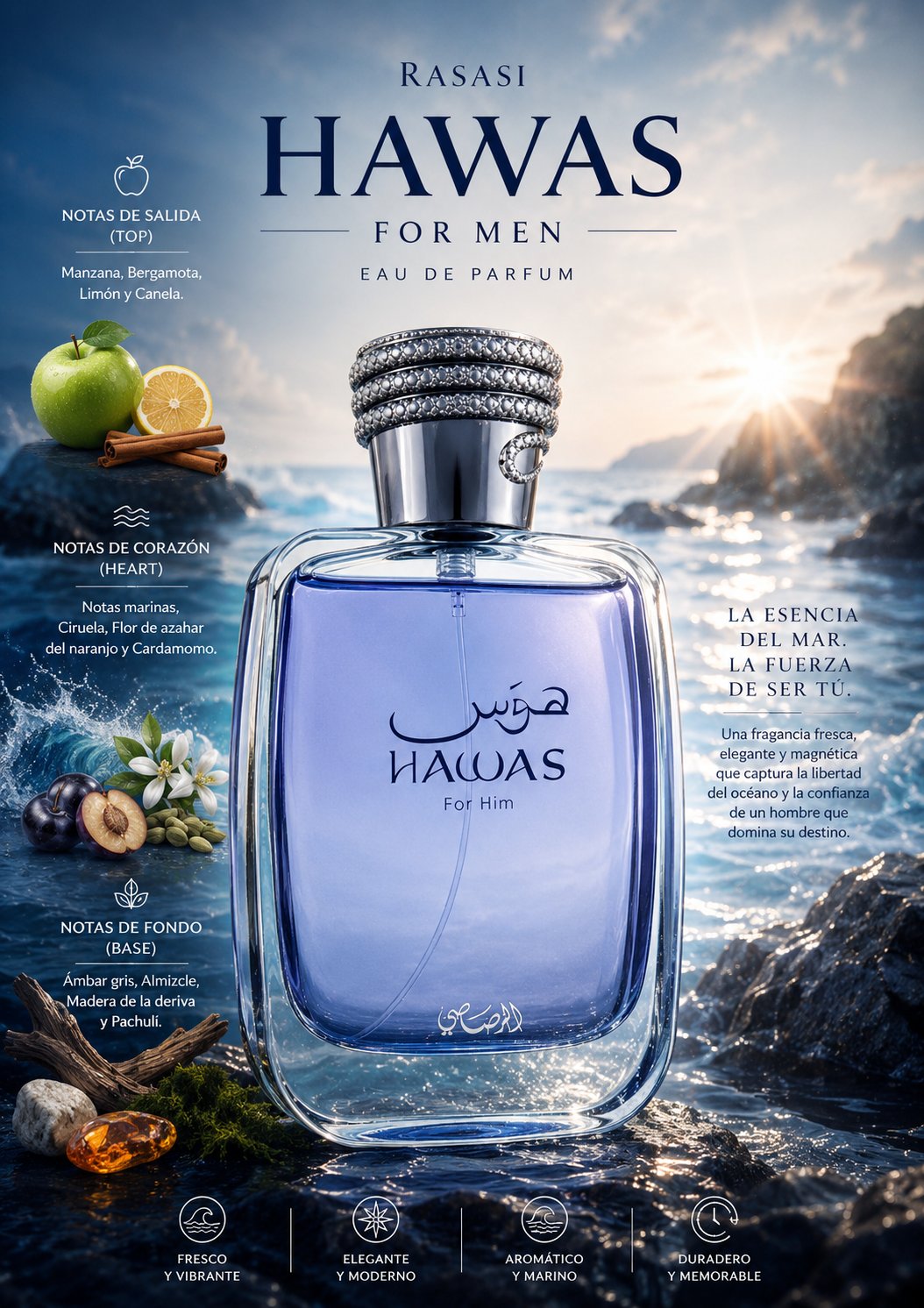 Rasasi – Hawas for Men – Eau de Parfum (3.33 oz / 100 ml)