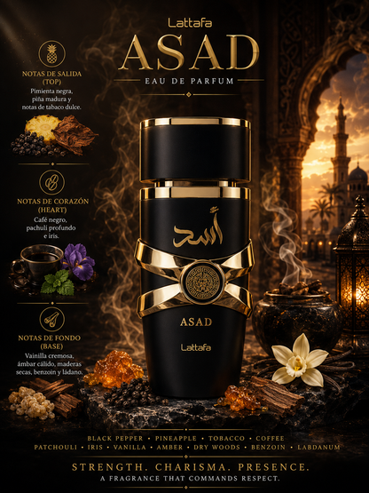 Lattafa – Asad – 3.4 oz Eau de Parfum
