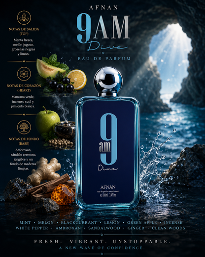 Afnan – 9AM Dive – Eau de Parfum (3.4 oz / 100 ml)