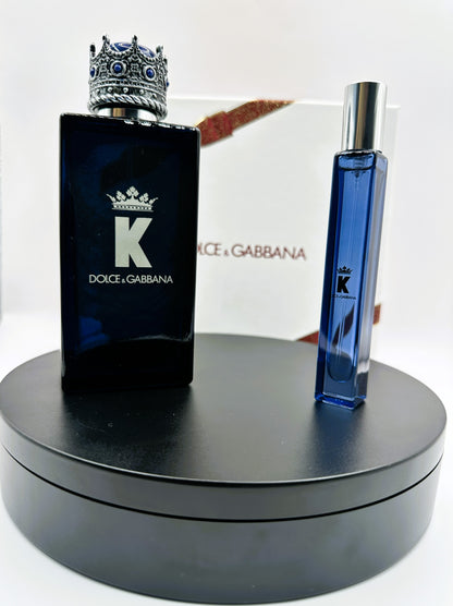 K by Dolce & Gabbana Parfum — Gift Set 3.3 oz / 100 ml + 0.33 oz / 10 ml Travel Spray