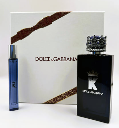 K by Dolce & Gabbana Parfum — Gift Set 3.3 oz / 100 ml + 0.33 oz / 10 ml Travel Spray
