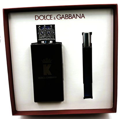 K by Dolce & Gabbana Parfum — Gift Set 3.3 oz / 100 ml + 0.33 oz / 10 ml Travel Spray