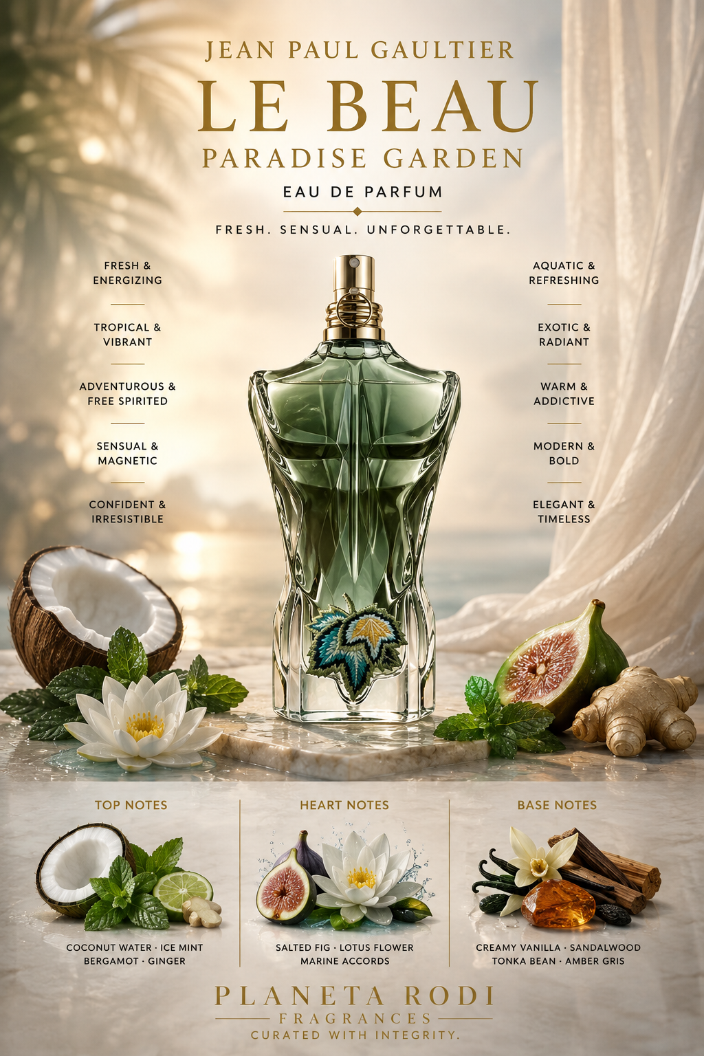 Jean Paul Gaultier Le Beau Paradise Garden — Jean Paul Gaultier Eau de Parfum · 4.2 oz / 125 ml