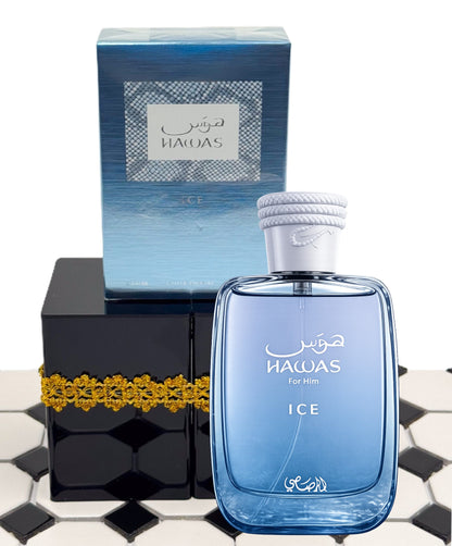 Rasasi – Hawas Ice for Men – Eau de Parfum (3.38 oz / 100 ml)