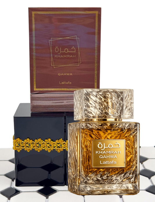 Lattafa – Khamrah Qahwa – Eau de Parfum (3.4 oz / 100 ml)