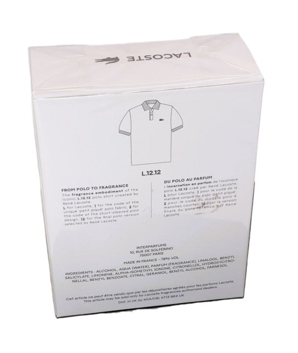 Lacoste Blanc (White) – Eau de Toilette (3.3 oz / 100 ml)