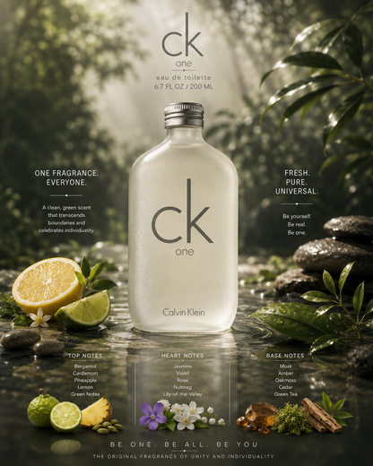 CK One — Calvin Klein Eau de Toilette · 6.7 oz / 200 ml