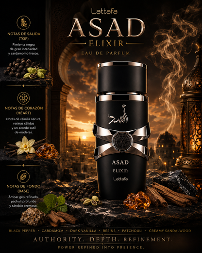 Lattafa – Asad Elixir – 3.4 oz Eau de Parfum (Men)