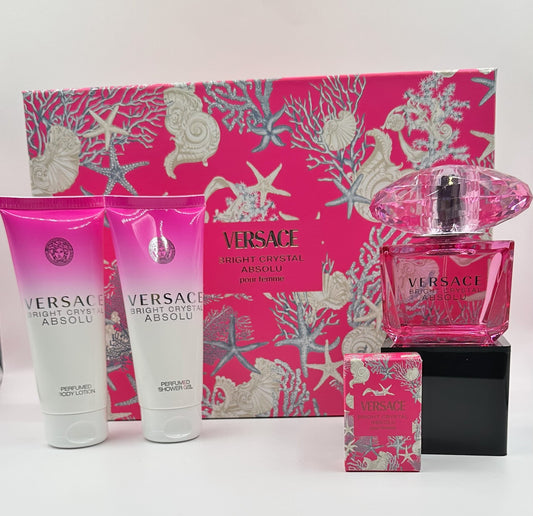 Versace Bright Crystal Absolu — Gift Set (Women) Eau de Parfum · 4-Piece Set